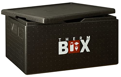 THERM BOX Profibox B80 für E2 & E3 Kisten 80 Liter Innen: 62,5x42,5x32cm Styroporbox Thermobox Warmhaltebox Kühlbox Isolierbox Wiederverwendbar aus Piocelan von THERM BOX