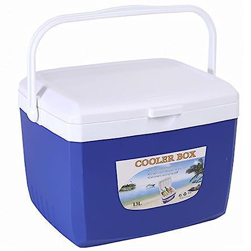 Kühlbox 5 L 8 L 13 L 26 L Kühlkiste Für Unterwegs Outdoor-Kühler Tragbarer Kühler for Picknicks Grill Camping Box Kühltasche Isolierbox Warm Kalt (Color : Blue, Size : 13L) von THETIE