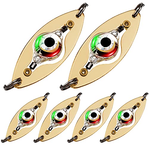 THKFISH Angelköder Blinker LED Forellenköder Set Forellen Blinker Angeln Spoon Forellenblinker Angeln Spoon Köder forellenspoons 9g 6 Stück von THKFISH