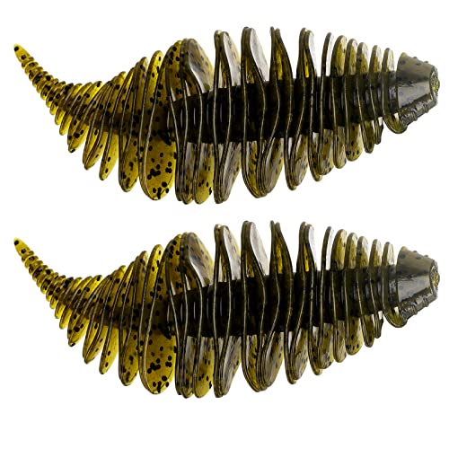 THKFISH Gummifische 8cm-10cm Gummifische für Forelle,Barsch,Zander Köder Fishing Worms Bellows Angelköder Farbe7# 10cm von THKFISH