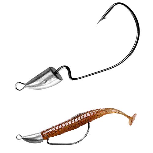 THKFISH 14g Offset Jigköpfe Jighead Bleiköpfe Jigkopf Set Offset Jighaken Set für Gummifische 20 Stück von THKFISH