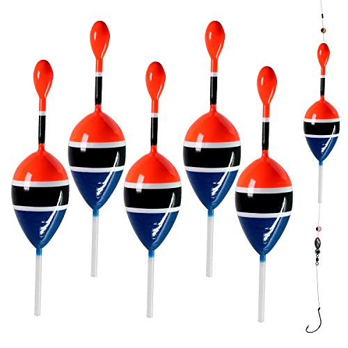 THKFISH Posen Angeln Schwimmer Angelsets Balsaholz Posen Slip Posen Set für Barsche und Forellen, Crappie, Zander 5g 15g 5 Stücke (Blau, 5 Stücke 5g Schwimmfähigkeit) von THKFISH