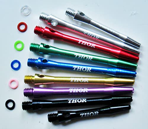 THOR-DARTS ®™ Aluminiumschäfte 35mm Short Dart Alu Shafts 3 Set = 9 Stück schwarz von THOR-DARTS