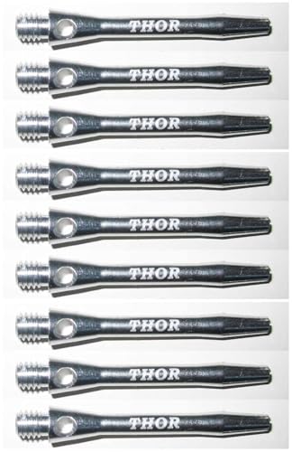 THOR-DARTS ®™ Aluminiumschäfte 35mm short Dart Alu Shafts 1 Set = 3 Stück silber von THOR-DARTS