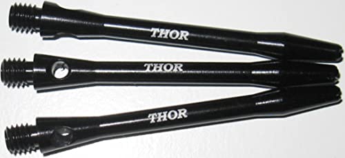 THOR-DARTS ®™ Aluminiumschäfte 47mm medium Dart Alu Shafts 1 Set = 3 Stück schwarz von THOR-DARTS