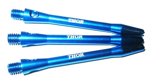 THOR-DARTS ®™ Aluminiumschäfte 47mm medium Dart Alu Shafts 1 Set = 3 Stück blau von THOR-DARTS