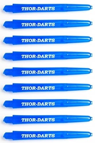 THOR-DARTS Dartschäfte 48 mm Medium 3er Set 9 Stück, Blau Thor von THOR-DARTS