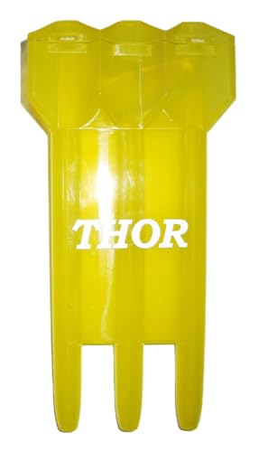 THOR-DARTS Exclusiv-Line C1 Dart-Case gelb, Hard-Wallet für 3 Darts, Kunststoff Dart Tasche in 10 Farben erhältlich, yellow, transluzent von THOR-DARTS