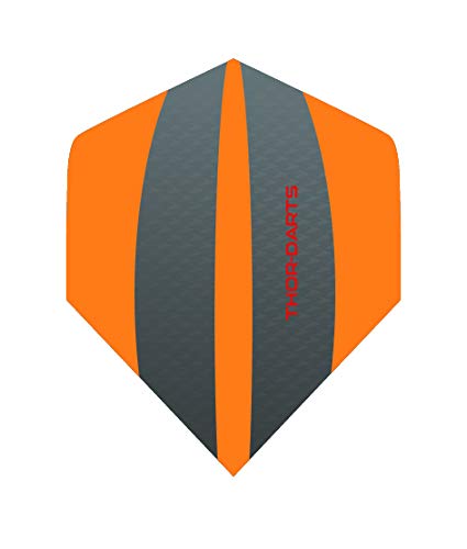 THOR-DARTS Exclusiv-Line: 9 orange-graue F3 Darts Flights HD-240 F3 orange/grau Dart Flys extra Lange haltbar Thickness > 100 mic (9 Stück (3 Set), orange) … von THOR-DARTS