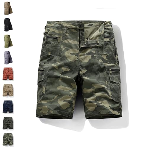 THQERAER Men's Outdoor Sporty Fitness Multifunctional Shorts, 2024 New Multifunctional Tactical Shorts (Camouflage,2X-Large) von THQERAER