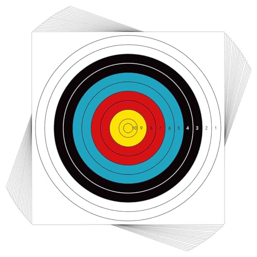 THREE ARCHERS 31.5 Zoll Bogenschießen Zielscheiben 15 Blatte 10 Rings Zielscheiben Auflagen für Outdoor Jagd &Schießen von THREE ARCHERS