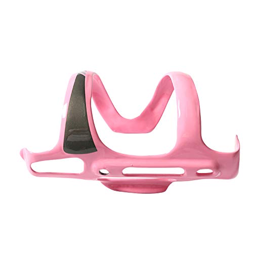 Flaschenhalter, Rennrad-Vollcarbon-Trinkflaschenhalter, Seitenzug-Mountainbike-Flaschenhalter (Farbe: glänzendes Rosa) (Color : Pink) von TIANHEY