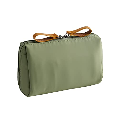 1 stück grüne Aufbewahrungstasche, Modetrend-Lippenstift-Tasche, tragbare Mini-Reisekupplung, leichte und kleine Aufbewahrungstasche aus Nylon, grüne Reisehandtasche aus Nylon von TIANNAIT