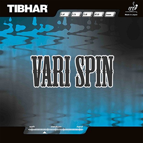 Tibhar Belag Vari Spin Farbe 1,8 mm, schwarz, Größe 1,8 mm, schwarz von Tibhar