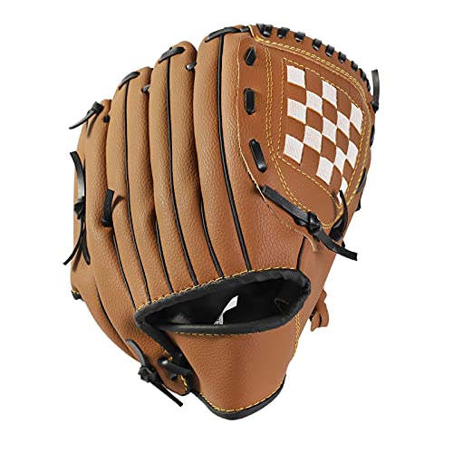 Baseball Handschuh mit PU-Leder Schlaghandschuhe Sport Softball Handschuhe verstellbar Wurfhandschuhe Baseball Training für junge Erwachsene Linkshänder von TINAYAUE