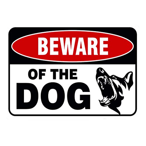 TIREOW "Beware of The Dog Logo Eisen Zeichen, Dort Sind Hunde Metall Warnschild Anhänger Hängeschild Schild von Toysmith