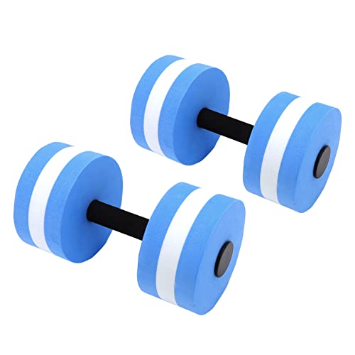 2 Stück Schwimmende Wasserhanteln, EVA-Wassergymnastik-Schaumstoffhanteln, Aquatic Aerobic Foam Dumbbell Equipment For Swimming Pool(Blau) von TITA-DONG