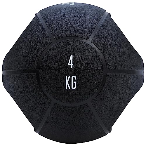 TITAN LIFE Unisex – Erwachsene PRO Medicine Ball 4 kg DB Grib, Black, one Size von TITAN LIFE