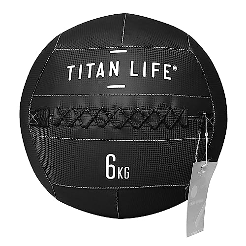 TITAN LIFE Unisex – Erwachsene PRO Wall Ball 6kg, Black, one Size von TITAN LIFE