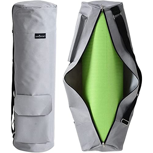 TJC Tragbare Yogamatten-Tasche mit Aufbewahrungstaschen und verstellbarem Schultergurt, Yogamatte von TJC