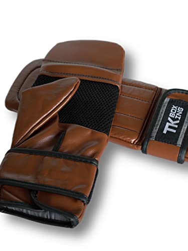 TK Boxhandschuhe für Gladiatoren – Taschenhandschuhe, Braun, Größe L von TK BOXING GEAR
