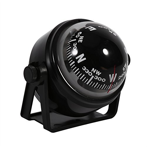 TKSE Digitaler Kompass, Mehrzweck-Kompass für die Marine-Halterung, Voyager, für Boote, Wohnwagen, LKW(Schwarz) von TKSE