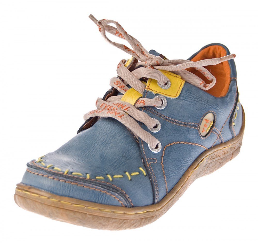 TMA Damen Leder Schuhe Sneaker Halbschuhe TMA 1646 Schnürschuh Achtung! Sohlenfarben können variieren, Used Look von TMA