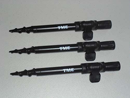 TMC Banksticks mit Spiralspitze, 15-25 cm, 3 Stück 16 mm Durchmesser, Klemme von TMC