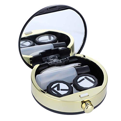 Kontaktlinsenbehälter, Mini-Kontaktlinsenhalter Augenpflege Linsen-Koffer-Set Cute Lovely Travel Kit Box(Blau) von TMISHION