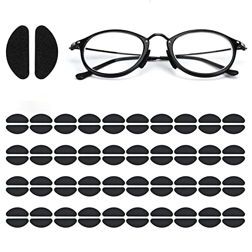 Nasenpads für Brillen,Rutschfeste Selbstklebende Nasenpads,Silikon Nasenpad Antirutsch,Anti-Rutsch-Silikongläser Nasenpolster,Brillen Nasenpads Weiches für Brillen Sonnenbrillen,Schwarz,40-Paare von TMRBBesty
