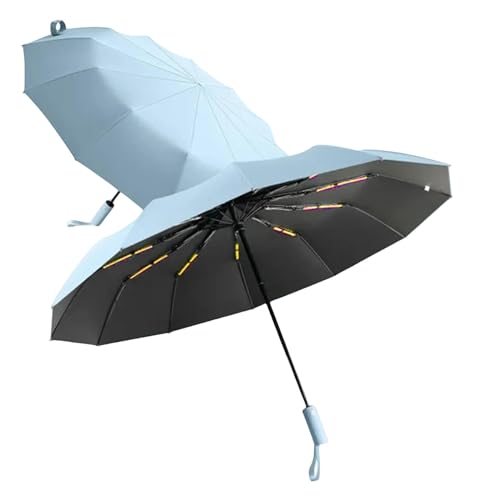 TOAWEM Regenschirm 24-Bone-Regenschirm-Männer Starker Und Langlebiger Windresistenter Regenschirm Anti-Uv-Sonnenschutzschirm Regenschirm-Himmelblau von TOAWEM