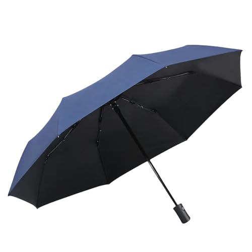 TOAWEM Regenschirm Automatischer Regensonne Regenschirm Schwarzes Schicht Parasol-N-Blau von TOAWEM