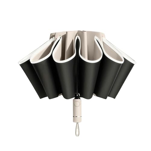 TOAWEM Regenschirm Vollautomatischer Umbränen des Umgekehrten Faltens Mit Winddichten Reflektierenden Uv -Regenschirmen-Weiß von TOAWEM