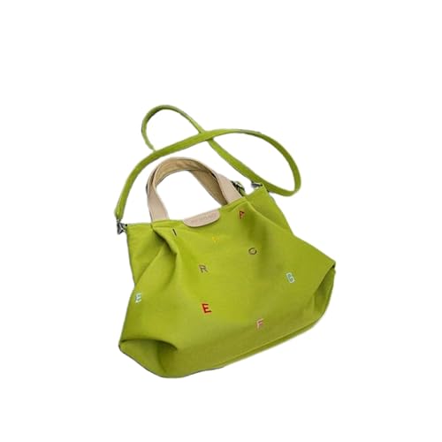 TOAWEM Rucksack Frauentasche Einkaufstasche Große Kapazität Pendeln Leinwandbeutel Single Schulter -Cross -Body -Tasche Handtasche-Grün von TOAWEM
