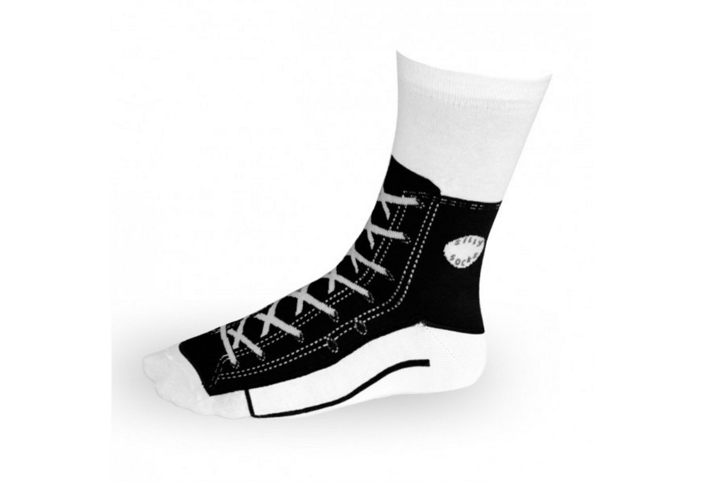 TOBAR Freizeitsocken Sneaker Socken schwarz - Silly Socks Sneakers Turnschuhe von TOBAR