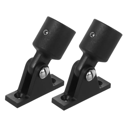 TOBBOMEY 2 Stück Bimini Top Fittings Bootszubehör Rohr Augen Endkappen und Scharnier für Yacht und Wohnmobil Markisen Präzise Passform Langlebig und Installieren von TOBBOMEY
