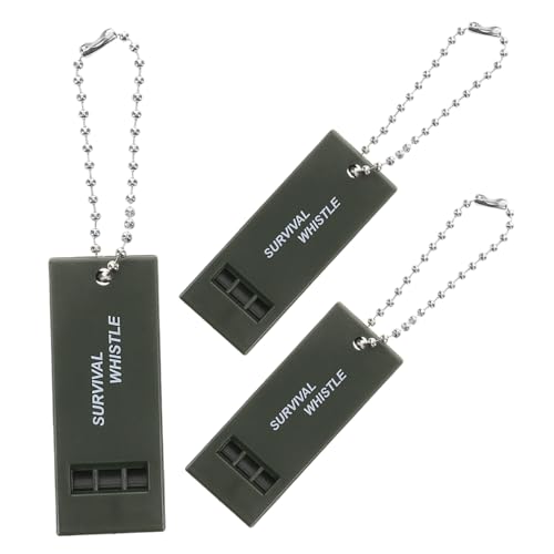 TOBBOMEY 3 Stück Teiliges Notfallpfeifen Laute Sicherheits Survival pfeifen für Outdoor Erdbeben Alarm Vielseitige Signalpfeifen für Hilfe Leicht Robust für Wandern Bootfahren Camping von TOBBOMEY