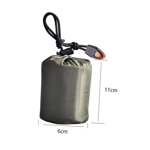 TOBBOMEY Notfall notfalldecke Schlafsack mit Pe alufolie Wärmeschutz und Signalfunktion Ultraleichtes Outdoor einzelschlafsack für Camping Trekking und Notfälle Auffällige Warnfarbe von TOBBOMEY