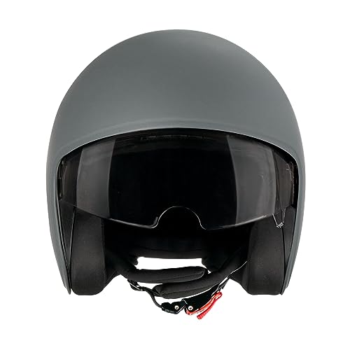 TOF Base Helm - Passend für austauschbare TOF Skin – Rollerhelm – Mopedhelm – Motorradhelm – Jethelm – Fashion-Helm – Retro-Helm - Genehmigter Helm von TOF