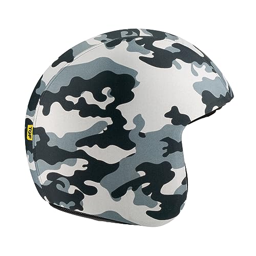 TOF Skin - Camo Grey - Austauschbare Skin – Passt nur auf einen TOF Base Helm – Rollerhelm – Mopedhelm – Motorradhelm – Jethelm – Fashion-Helm – Retro-Helm von TOF