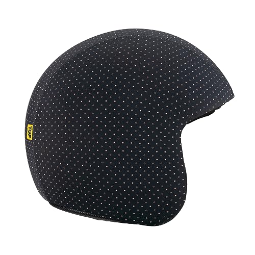 TOF Skin - Dotted Black - Austauschbare Skin – Passt nur auf einen TOF-Base Helm – Rollerhelm – Mopedhelm – Motorradhelm – Jethelm – Fashion-Helm – Retro-Helm von TOF