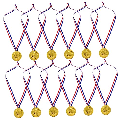 TOGEVAL 12 Stück Kinder Medaillenspielzeug Wettkampfmedaille Sportmedaillen Für Kinder Wettbewerbsbelohnungsmedaillen Künstliche Medaillen Spielmedaillen Kinderspielzeugmedaillen von TOGEVAL
