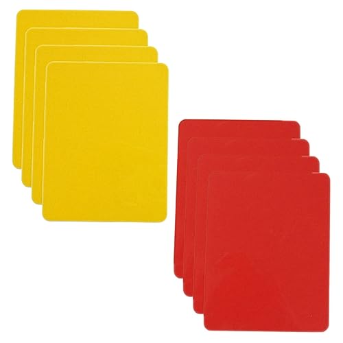 TOGEVAL 8 Stück Sport Rot Gelbe Karten Schiedsrichter Praktische Karten Spielzubehör Schiedsrichterkarte Rote Karten Schiedsrichter Fußballkarten Schiedsrichterzubehör Tragbares von TOGEVAL