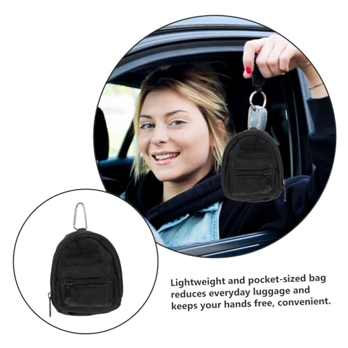 TOGEVAL Mini Earphone Case Schlüsselanhänger Kleine Umhängetasche Münzbeutel aus Aluminiumlegierung und Canvas Robust für Alltag Outdoor Zubehör von TOGEVAL