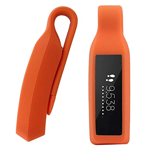 TOMALL Fitbit Alta Clip Halter Elastizität Silikon Ersatz Zubehör Clip Verschluss Gurt für Fitbit Alta Tracker Fitness, Fitness (Orange) von TOMALL