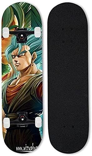 TONATO Komplett Skateboard für Anfänger professionelle Anime Dragon Ball Teenager Erwachsener Doppeltrick 7 Kanadische Maple -Ebene 31"x 8" von TONATO