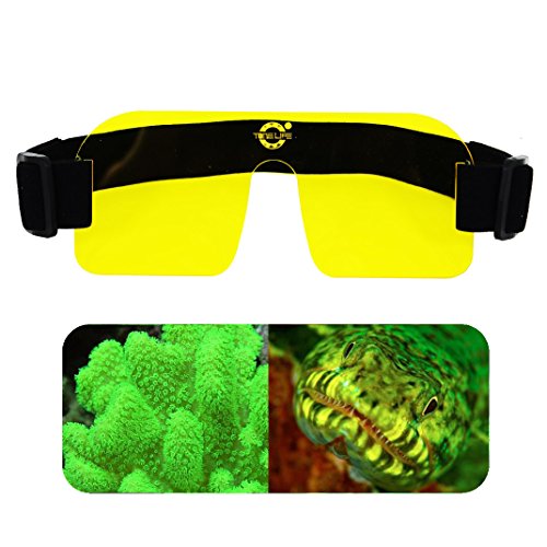 Tonelife Yellow Fluoreszenzfilter Fluorodiving Mask & Strap Gelb (Barrier) Filter für Scuba Dive Mask Match Unterwasser-Videoleuchten und dichroitischen Filter von TONELIFE