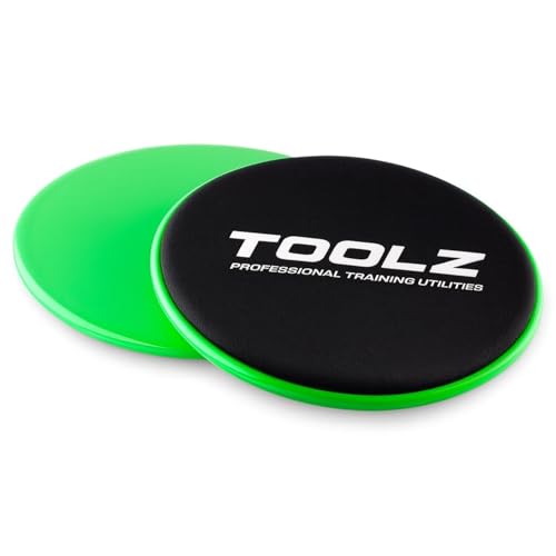 TOOLZ Gliding Discs – Gleitpads für Fitness & Ganzkörpertraining – 2er Set Trainingsscheiben 18 cm – rutschfest & flexibel auf Allen Böden – für Core, Beine & Po von TOOLZ