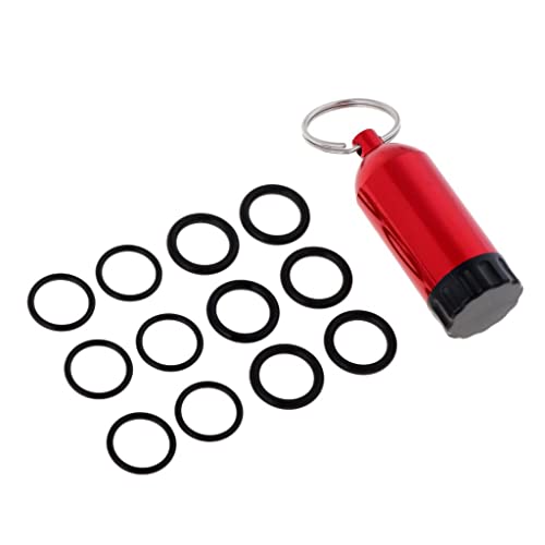 TOOYFUL Mini Aluminium Scuba Diving Tanks Mit 12 O Ringen Messing Pick Dive Key Ring - rot von TOOYFUL