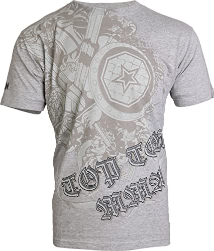 TOP TEN MMA Unisex – Erwachsene 1488-1102 T-Shirts & Tops für Fußball-Fans, Grau, XS von TOP TEN MMA